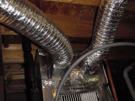 This newer Chatham house had a furnace installation by a homeowner that is not up to code.