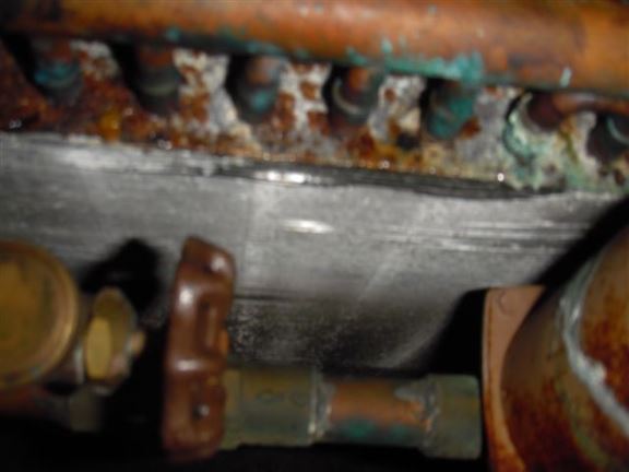 Corrosion on a furnace heat exchanger will result in the need for costly repairs.